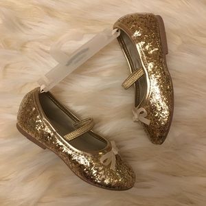 *NWT Gymboree Gold Glitter Sparkle Dress Shoe Sz7